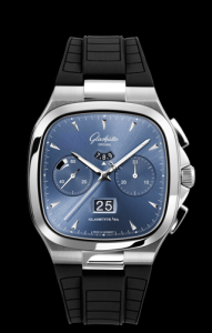 Glashutte Original Seventies Chronograph Panorama Date Blue Rubber (1-37-02-03-02-33)