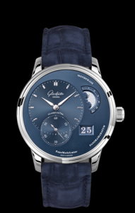Glashutte Original PanoMatic Lunar Stainless Steel Blue Nubuck (1-90-02-46-32-30)