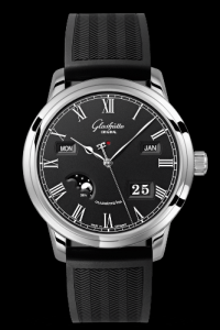 Glashutte Original Senator Perpetual Calendar Stainless Steel Black Rubber (100-02-25-12-04)