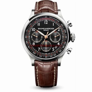Baume & Mercier Capeland Chronograph 44 Black / Alligator (10067)