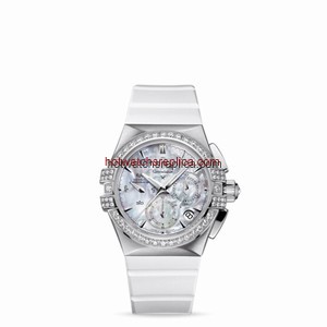 Omega Constellation Double Eagle Co-Axial Chronograph Ladies White Rubber (121.17.35.50.05.001)