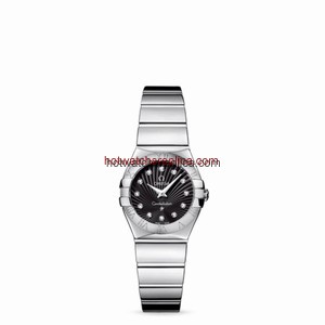 Omega Constellation 24mm Quartz Polished Black Supernova (123.10.24.60.51.002)