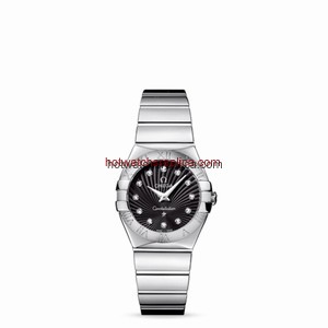 Omega Constellation 27mm Quartz Polished Black Supernova (123.10.27.60.51.002)