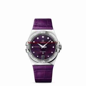 Omega Constellation 35mm Quartz Purple Alligator (123.13.35.60.60.001)