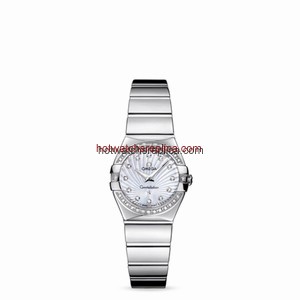 Omega Constellation 24mm Quartz Polished Diamond Bezel / MOP Supernova (123.15.24.60.55.004)