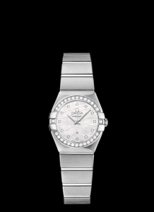 Omega Constellation 24mm Quartz Diamond Bezel / Wavy MOP (123.15.24.60.55.006)