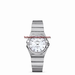 Omega Constellation 27mm Quartz Brushed Diamond Bezel / MOP (123.15.27.60.05.001)