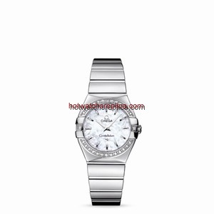 Omega Constellation 27mm Quartz Polished Diamond Bezel / MOP (123.15.27.60.05.002)