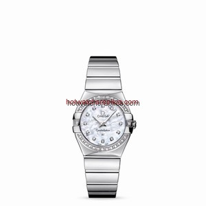 Omega Constellation 27mm Quartz Polished Diamond Bezel / MOP (123.15.27.60.55.003)