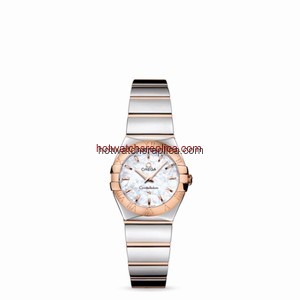 Omega Constellation 24mm Quartz Polished Two Tone / MOP (123.20.24.60.05.003)