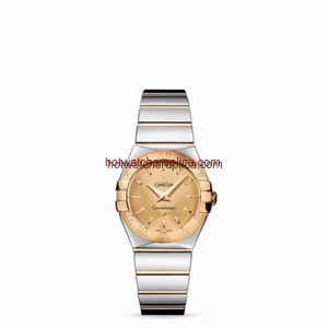 Omega Constellation 27mm Quartz Polished Two Tone / Champagne (123.20.27.60.08.002)