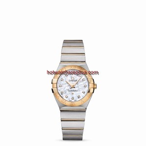 Omega Constellation 27mm Quartz Brushed Two Tone / MOP (123.20.27.60.55.002)