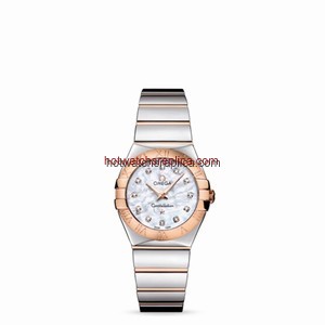 Omega Constellation 27mm Quartz Polished Two Tone / MOP (123.20.27.60.55.003)