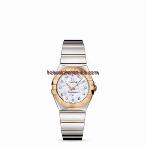 Omega Constellation 27mm Quartz Polished Two Tone / MOP (123.20.27.60.55.004)