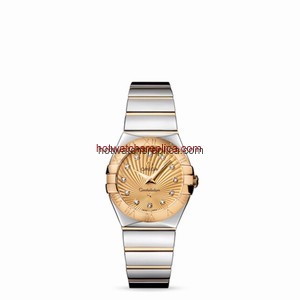 Omega Constellation 27mm Quartz Polished Two Tone / Gold Supernova (123.20.27.60.58.002)