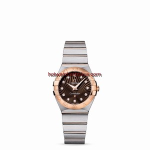 Omega Constellation 27mm Quartz Brushed Two Tone / Brown Supernova. (123.20.27.60.63.001)