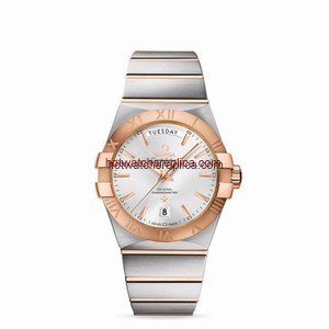 Omega Constellation Day-Date 38mm Co-Axial Brushed Two Tone Red (123.20.38.22.02.001)