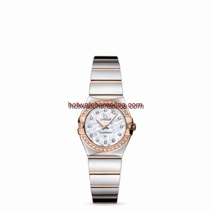 Omega Constellation 24mm Quartz Polished Two Tone / Diamond Bezel / MOP (123.25.24.60.55.005)