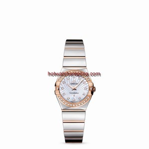 Omega Constellation 24mm Quartz Polished Two Tone / Diamond Bezel / MOP Supernova (123.25.24.60.55.006)