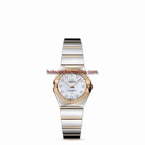 Omega Constellation 24mm Quartz Polished Two Tone / Diamond Bezel / MOP Supernova (123.25.24.60.55.008)