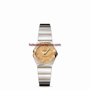 Omega Constellation 24mm Quartz Polished Two Tone / Champagne Supernova (123.25.24.60.58.002)