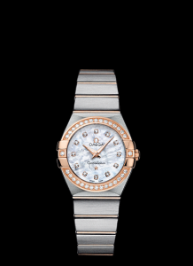 Omega Constellation 27mm Quartz Two Tone Red / Diamond (123.25.27.60.55.001)