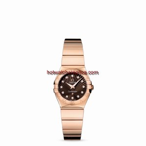 Omega Constellation 24mm Quartz Polished Red Gold / Brown Supernova (123.50.24.60.63.002)