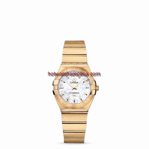 Omega Constellation 27mm Quartz Brushed Yellow Gold / MOP (123.50.27.60.05.002)