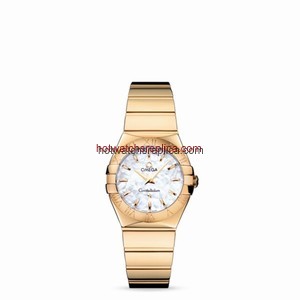 Omega Constellation 27mm Quartz Polished Yellow Gold / MOP (123.50.27.60.05.004)