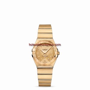 Omega Constellation 27mm Quartz Brushed Yellow Gold (123.50.27.60.08.001)