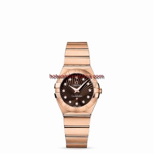 Omega Constellation 27mm Quartz Brushed Red Gold / Brown Supernova (123.50.27.60.63.001)
