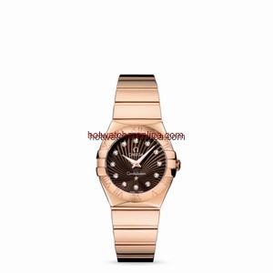 Omega Constellation 27mm Quartz Polished Red Gold / Brown Supernova (123.50.27.60.63.002)