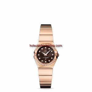 Omega Constellation 24mm Quartz Polished Red Gold / Diamond Bezel / Brown Supernova (123.55.24.60.63.002)