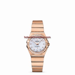 Omega Constellation 27mm Quartz Brushed Red Gold / Diamond Bezel / MOP Supernova (123.55.27.60.55.001)