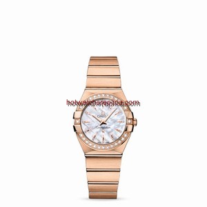 Omega Constellation 27mm Quartz Brushed Red Gold / Diamond Bezel / MOP (123.55.27.60.55.002)