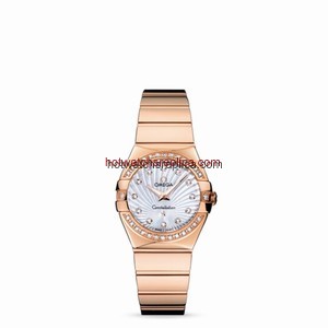 Omega Constellation 27mm Quartz Polished Red Gold / Diamond Bezel / MOP Supernova (123.55.27.60.55.005)