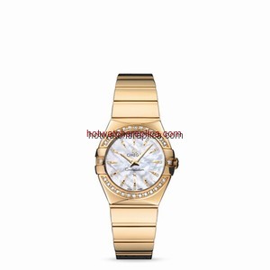 Omega Constellation 27mm Quartz Polished Yellow Gold / Diamond Bezel (123.55.27.60.55.008)