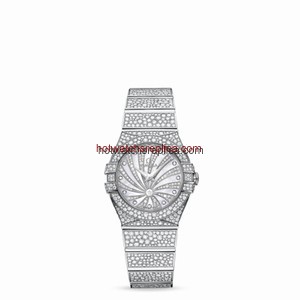 Omega Constellation 27mm Luxury Edition Quartz White Gold Full Set (123.55.27.60.55.010)