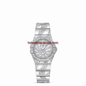 Omega Constellation 27mm Luxury Edition Quartz White Gold Snow Bracelet (123.55.27.60.55.012)