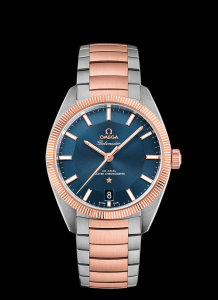 Omega Globemaster Two Tone Sedna Blue Bracelet (130.20.39.21.03.001)