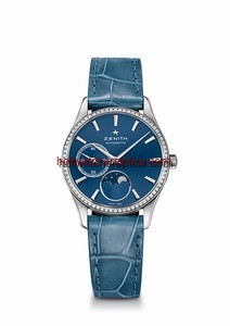 Zenith Elite Ultra Thin Lady Moonphase Blue / Diamond (16.2310.692/51.C705)
