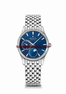 Zenith Elite Ultra Thin Lady Moonphase Blue / Diamond / Bracelet (16.2310.692/51.M2310)