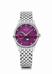Zenith Elite Ultra Thin Lady Moonphase Purple / Diamond / Bracelet (16.2310.692/92.M2310)