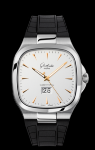 Glashutte Original Seventies Panorama Date Silver Rubber (2-39-47-11-12-06)