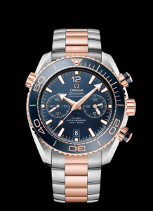 Omega Seamaster Planet Ocean 600M Co-Axial Master Chronometer ChronoTwo Tone Sedna / Blue (215.20.46.51.03.001)