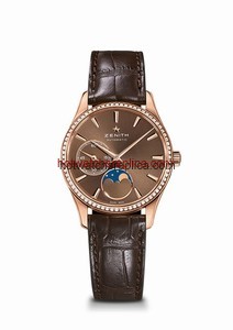 Zenith Elite Ultra Thin Lady Moonphase Rose Gold / Brown / Diamond (22.2310.692/75.C709)