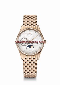 Zenith Elite Ultra Thin Lady Moonphase Rose Gold / MOP / Diamond / Bracelet (22.2310.692/81.M2310)
