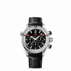 Omega Seamaster Planet Ocean 600M Co-Axial Chronograph 37.5mm Diamond Bezel / Alligator (222.18.38.50.01.001)