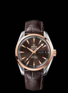 Omega Seamaster Aqua Terra 150M Co-Axial Annual Calendar 38.5mm Two Tone / Alligator (231.23.39.22.06.001)