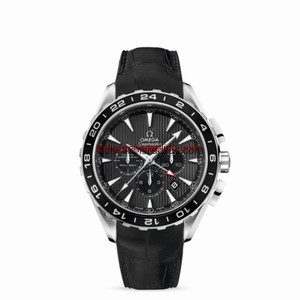 Omega Seamaster Aqua Terra 150M GMT Chrono Co-Axial Grey / Alligator (231.13.44.52.06.001)